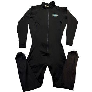 Sharkskins Womens Black Full Body Dive Skin Jumpsuit Wetsuit Liner Medium